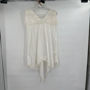 Women's 1920s Step-In Chemise Antique White Small